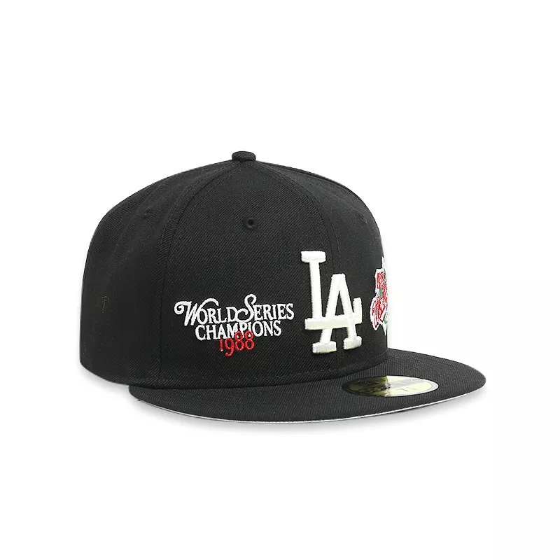 [60185208] LA Dodgers WS Men's Black Fitted Hat