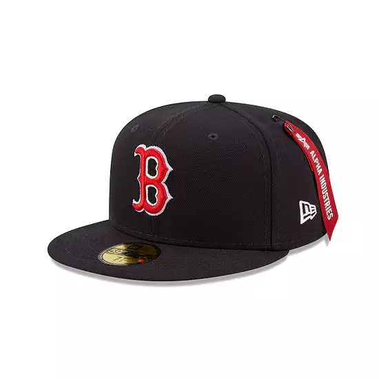 [60194084] Boston Red Sox Alpha Industry Navy 59FIFTY Men's Fitted Hat