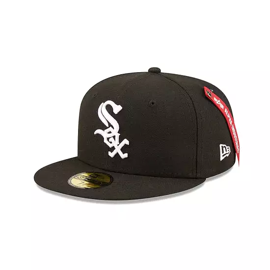 [60194086] Chicago White Sox Alpha Industry Black 59FIFTY Men's Fitted Hat