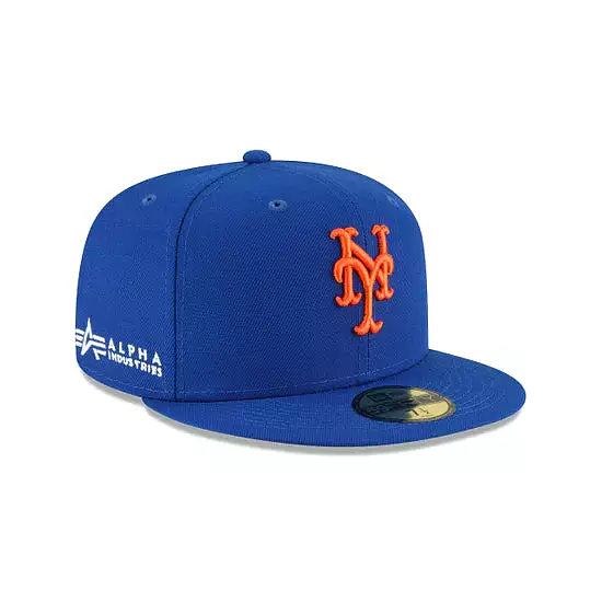 [60194098] New York Mets Alpha Industry Blue 59FIFTY Men's Fitted Hat