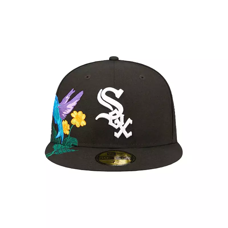 [60243437] Chicago White Sox Blooming Black 59FIFTY Men's Fitted Hat