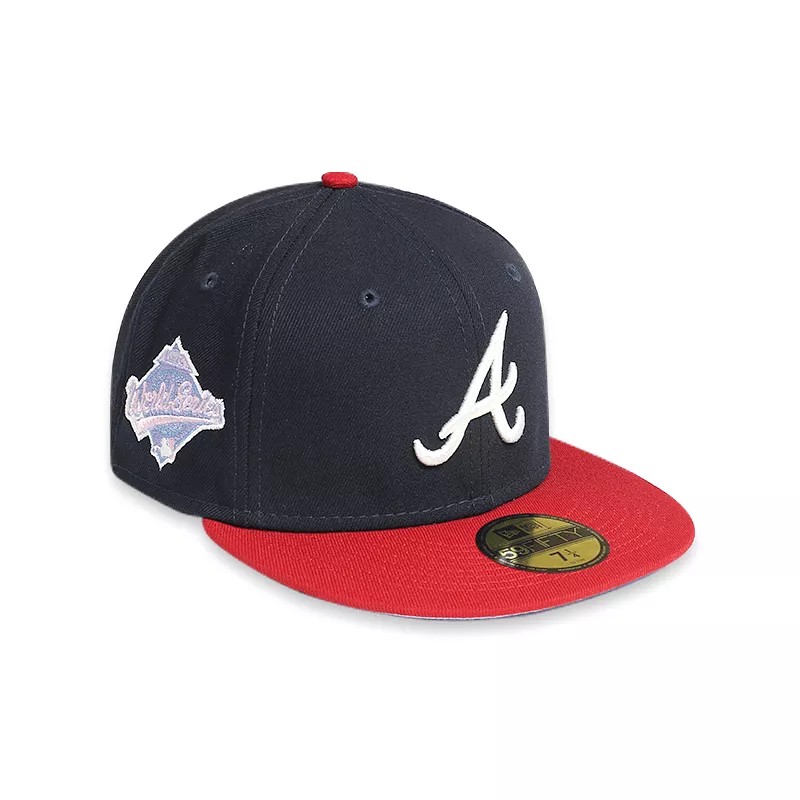 [60243505] Atlanta Braves 98 WS POP SWEAT Navy 59FIFTY Men's Fitted Hat