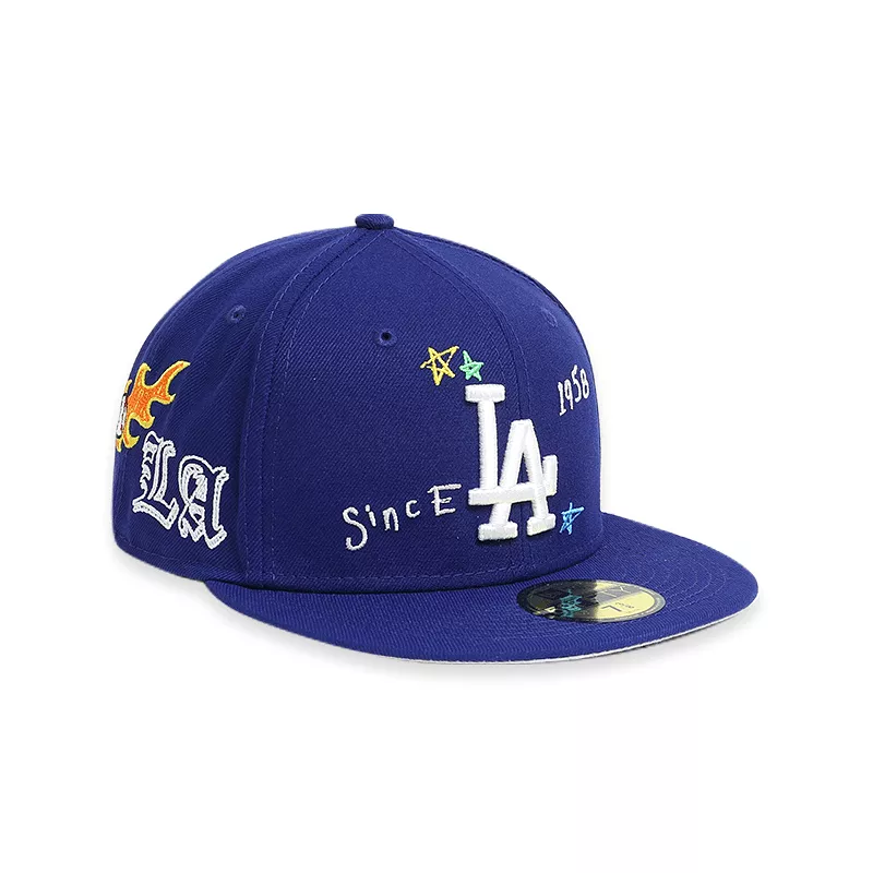 [60243713] Los Angeles Dodgers Scribble Blue 59FIFTY Men's Fitted Hat