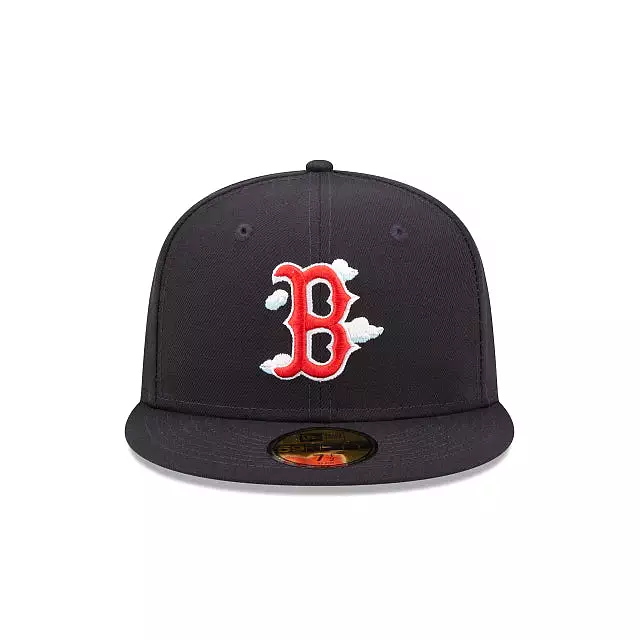 [60243844] Boston Red Sox 04 WS Comic Cloud Navy 59FIFTY Men's Fitted Hat