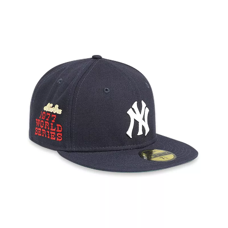 [60244523] New York Yankees Logo History 77 WS Navy 59FIFTY Men's Fitted Hat