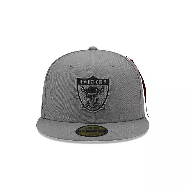 [60272221] Las Vegas Raiders Grey 59FIFTY Men's Fitted Hat