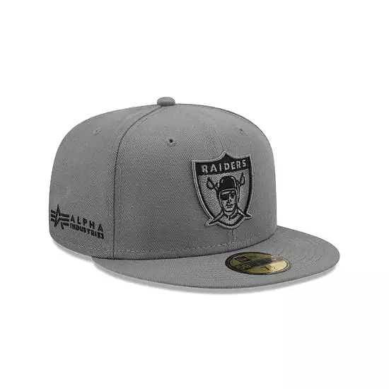 [60272221] Las Vegas Raiders Grey 59FIFTY Men's Fitted Hat