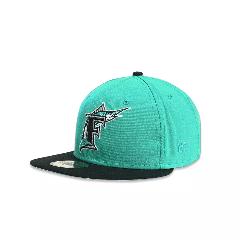 [70586969] Florida Marlins 97' World Series Patched Men's Fitted Hat