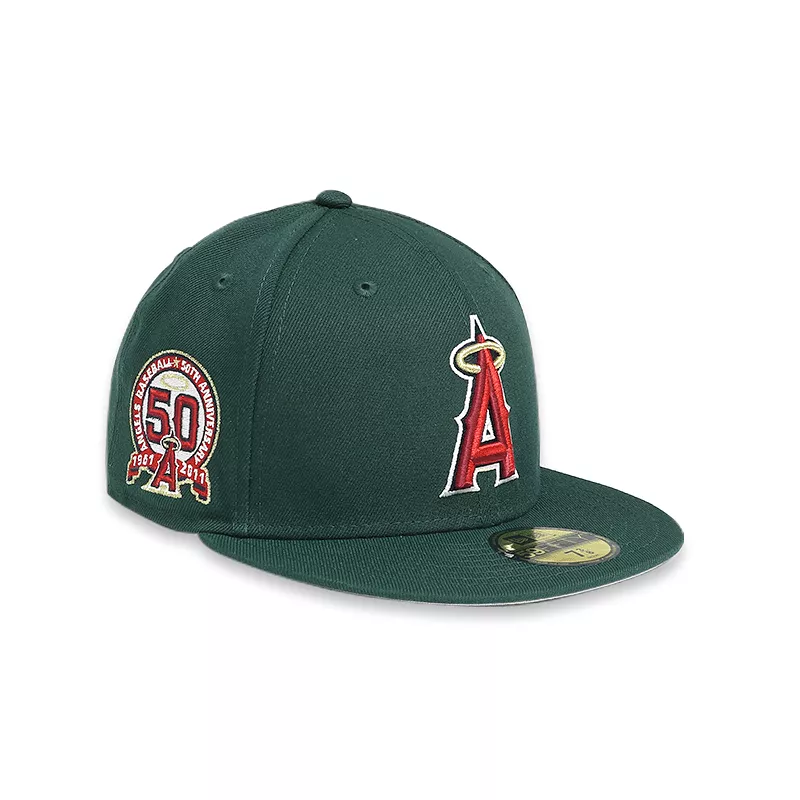 [70685658] Los Angeles Angels 50th Anniversary Green 59FIFTY Men's Fitted Hat