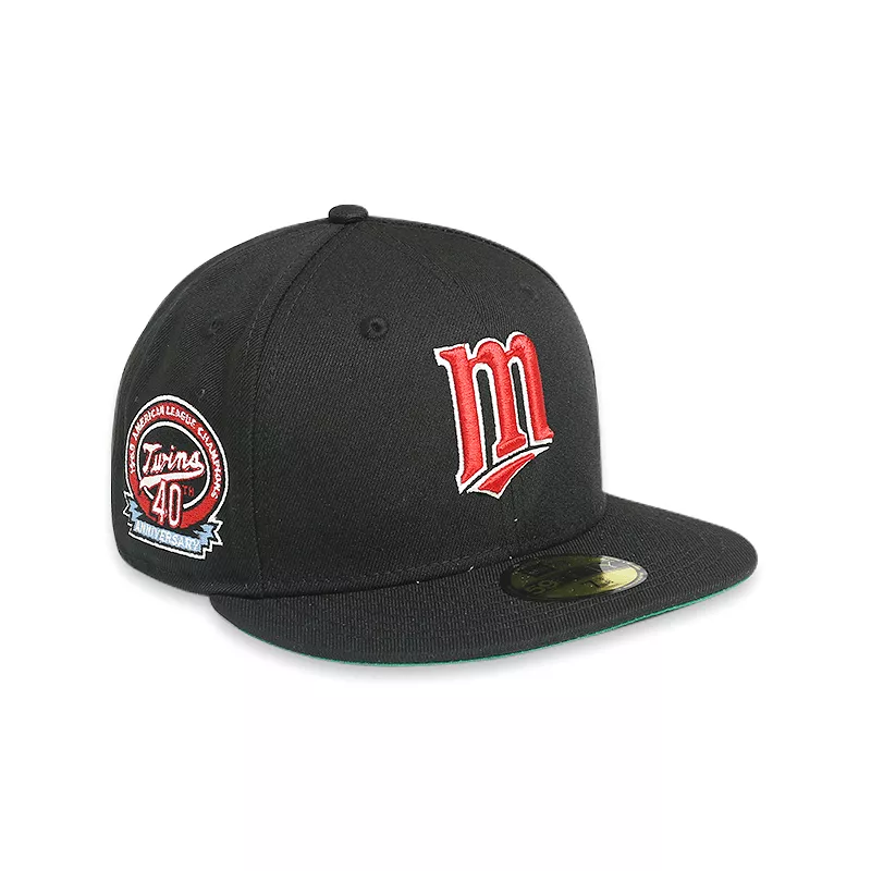 [70693417] Minnesota Twins 40 Anniversary Black 59FIFTY Men's Fitted Hat