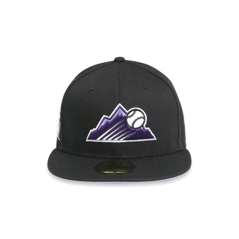 [70693429] Colorado Rockies 25 Anniversary Black 59FIFTY Men's Fitted Hat