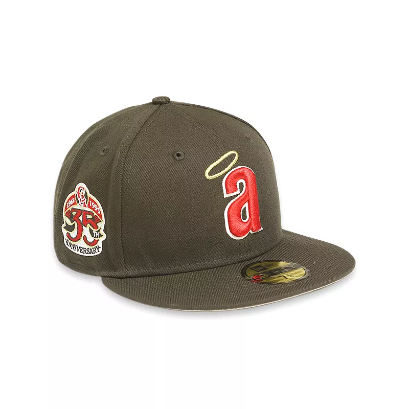 [70693439] Los Angeles Angels 35 Anniversary Brown 59FIFTY Men's Fitted Hat