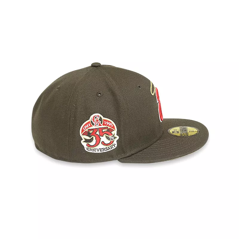 [70693439] Los Angeles Angels 35 Anniversary Brown 59FIFTY Men's Fitted Hat