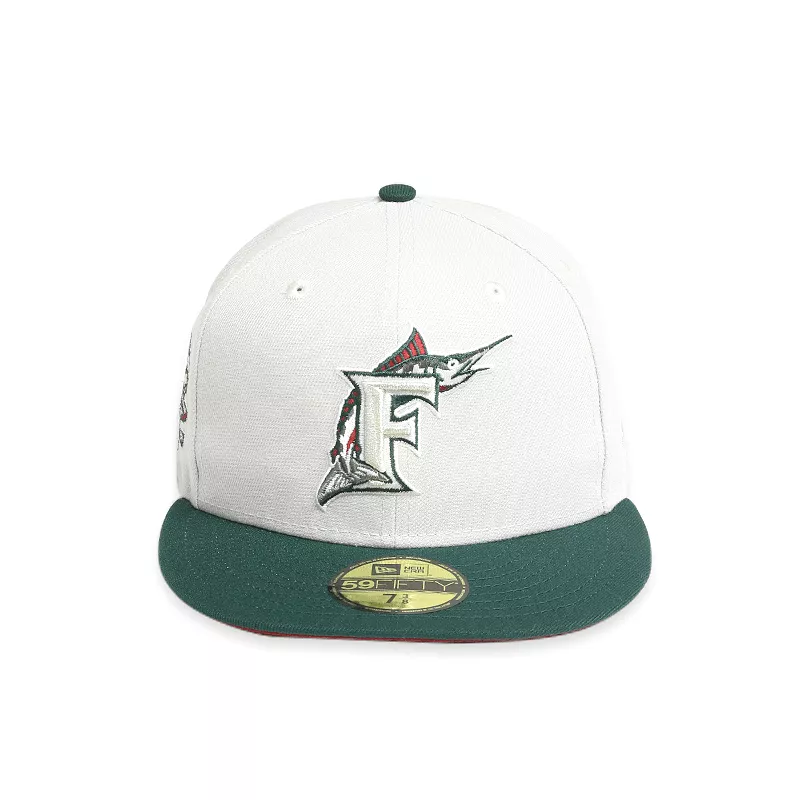 [70699043] Florida Marlins 10th Anniversary White 59FIFTY Men's Fitted Hat