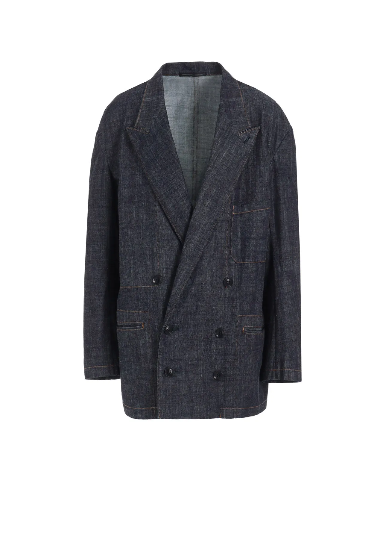 8OZ DENIM PEAKED LAPEL JACKET