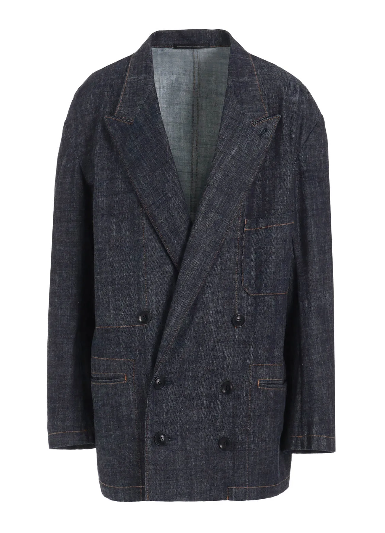 8OZ DENIM PEAKED LAPEL JACKET