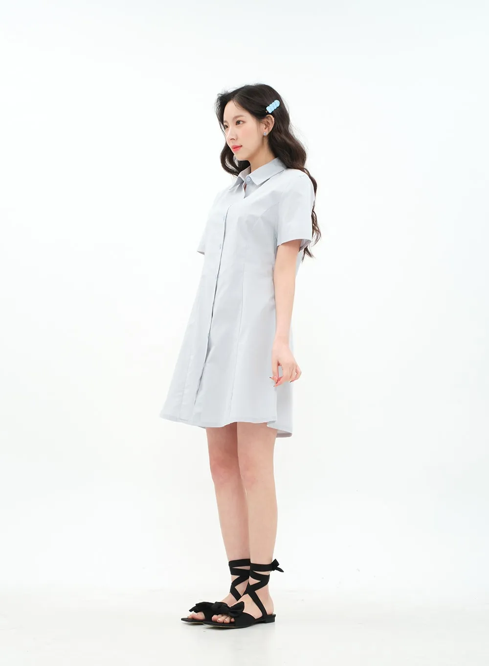 A-line Mini Shirt Dress BA11