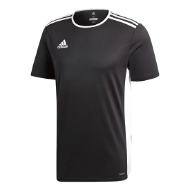 Adidas Mens Entrada 18 Black/White Football/Soccer Athletic Jersey