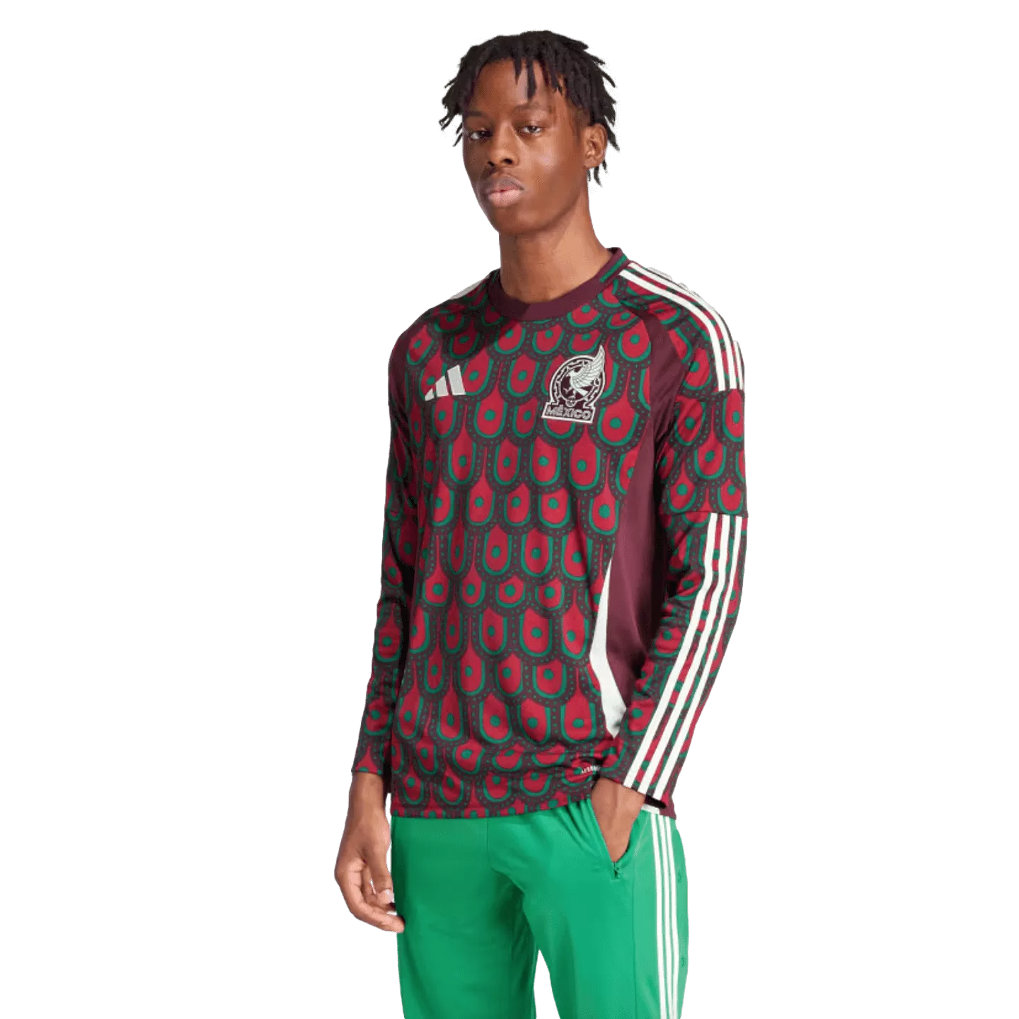 Adidas Mexico 2024 Long Sleeve Home Jersey