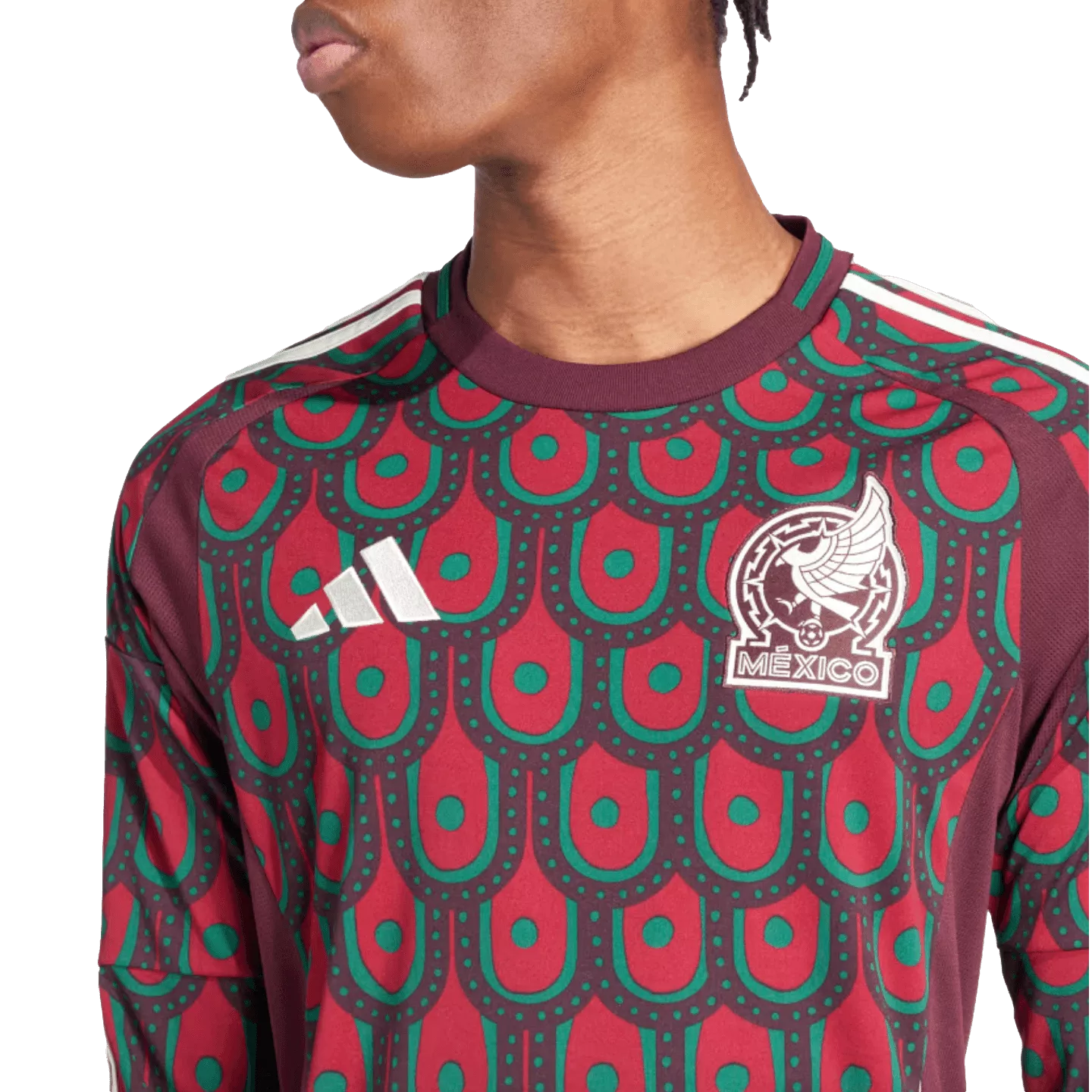 Adidas Mexico 2024 Long Sleeve Home Jersey