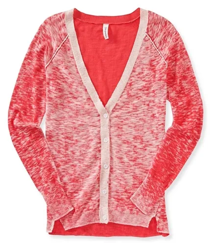 Aeropostale Womens Heathered Cardigan Sweater