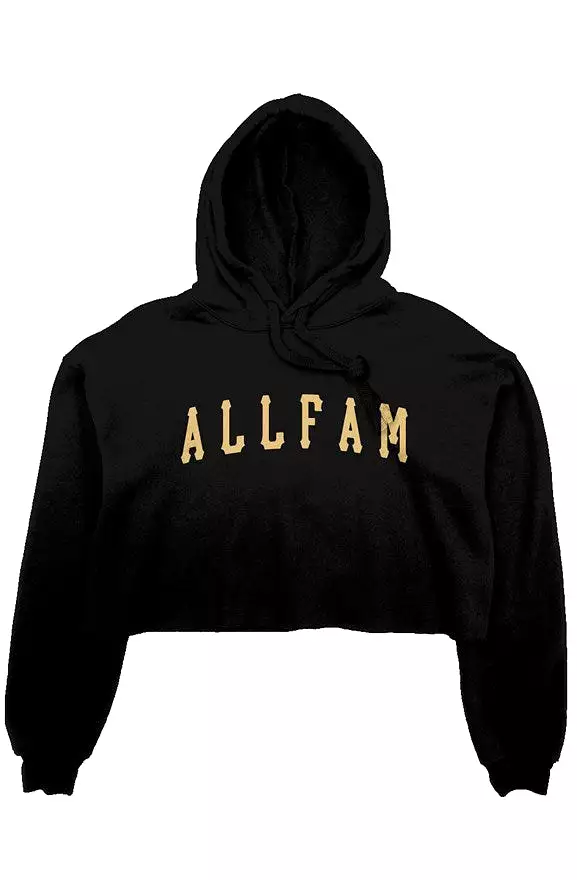 ALLFAM BALLERS CROP HOODIE BLK/BLT SALE ITEM