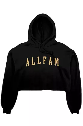 ALLFAM BALLERS CROP HOODIE BLK/BLT SALE ITEM