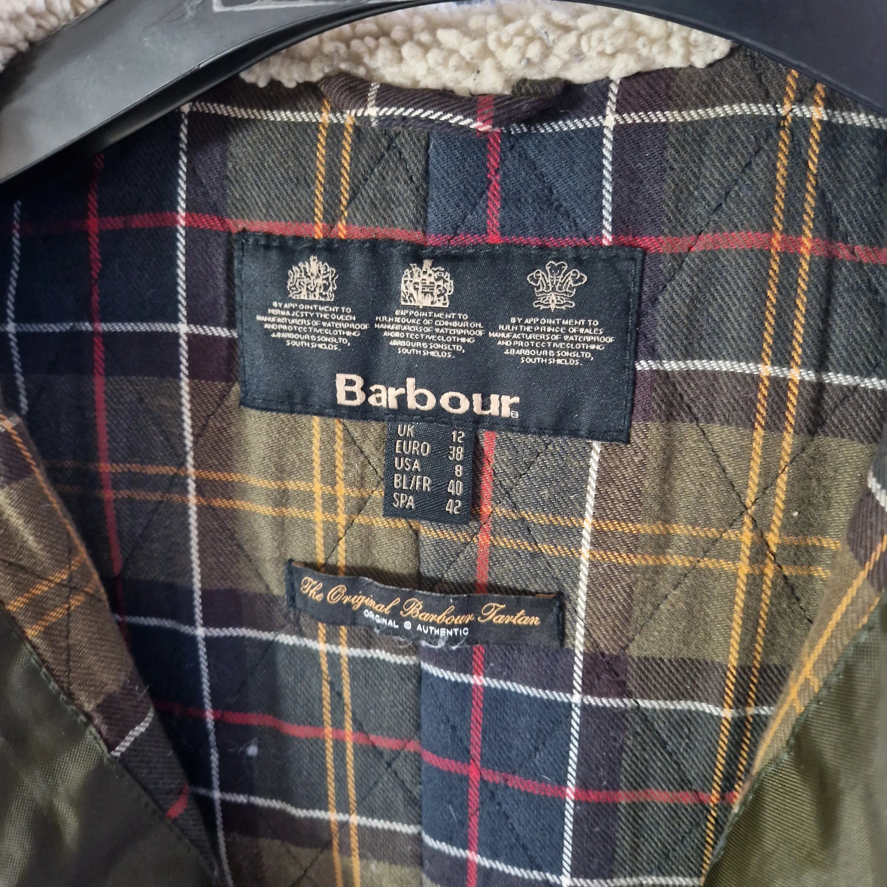 Barbour Kelsall Wax Parka Jacket - Size UK 12