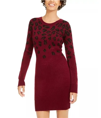 Bcx Womens Cheetah Sweater Dress