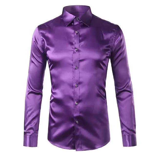 Beefheart Satin Silk Shirt For Men