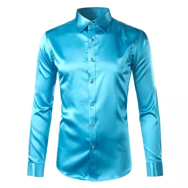 Beefheart Satin Silk Shirt For Men