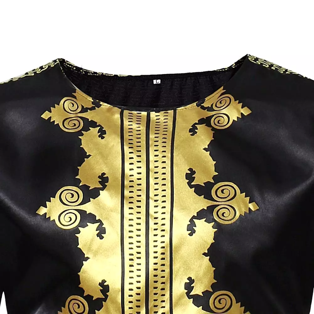 Black Long African Men Shirt