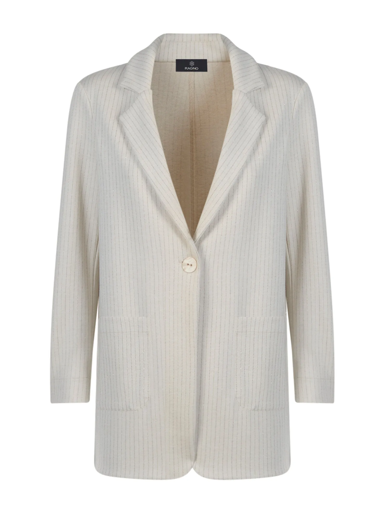 Blazer destrutturato in Eco Jacquard - Fant.Avorio