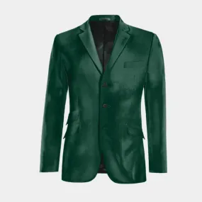  Blazer verde azulado de terciopelo edición limitada de 3 botones