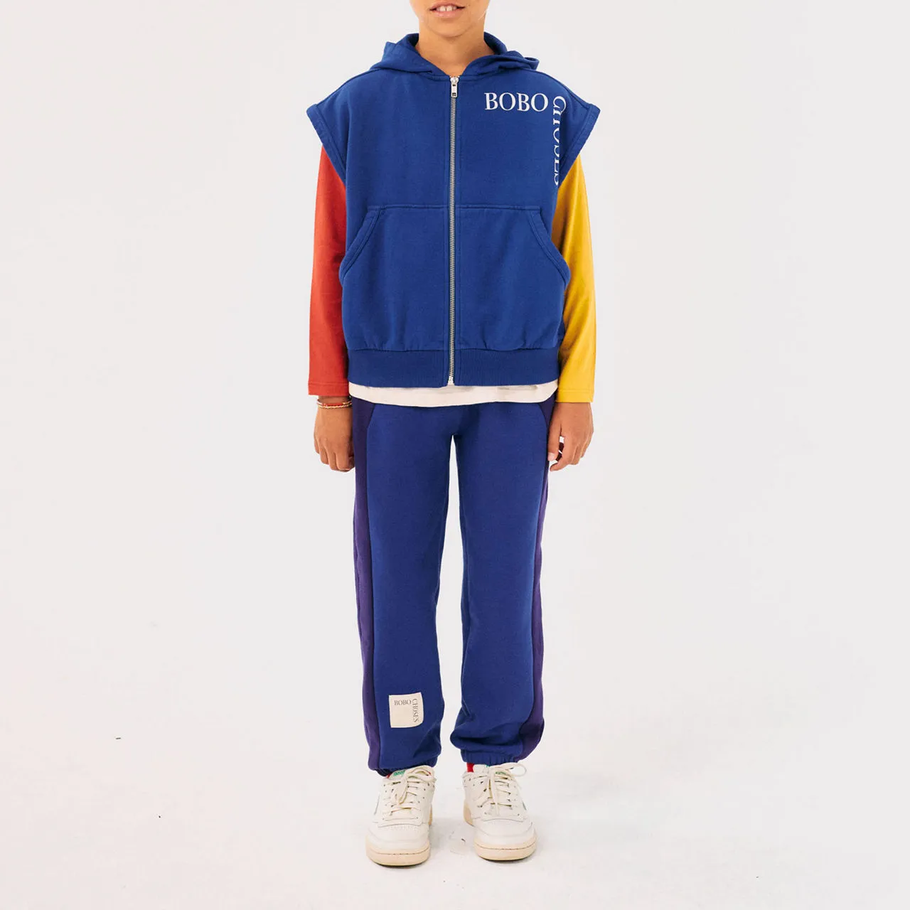 BOBO CHOSES Colour-Block Logo Track Pants - Blue