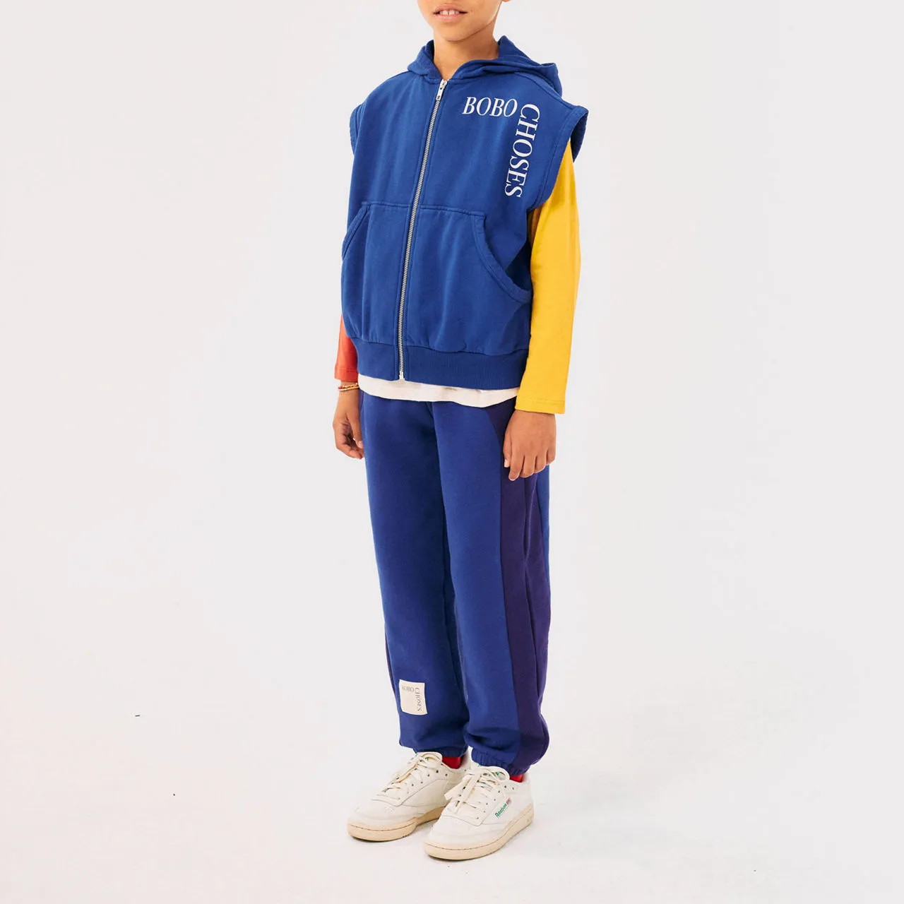 BOBO CHOSES Colour-Block Logo Track Pants - Blue