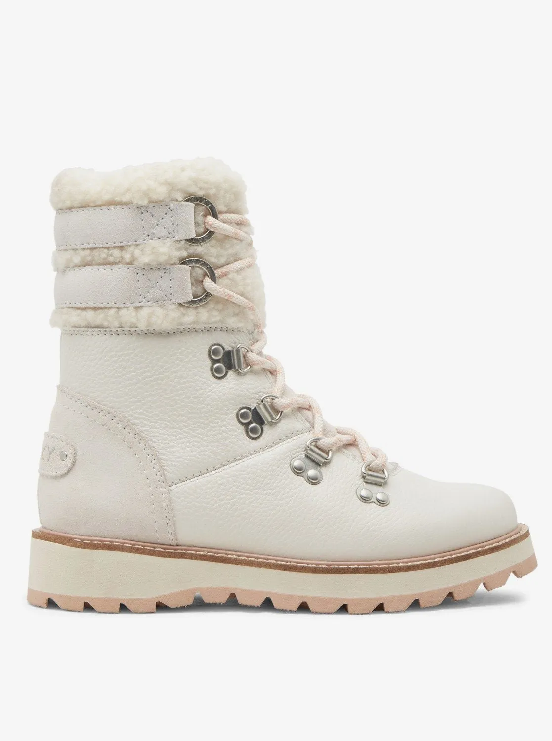 Brandi Lace-Up Boots - Off White