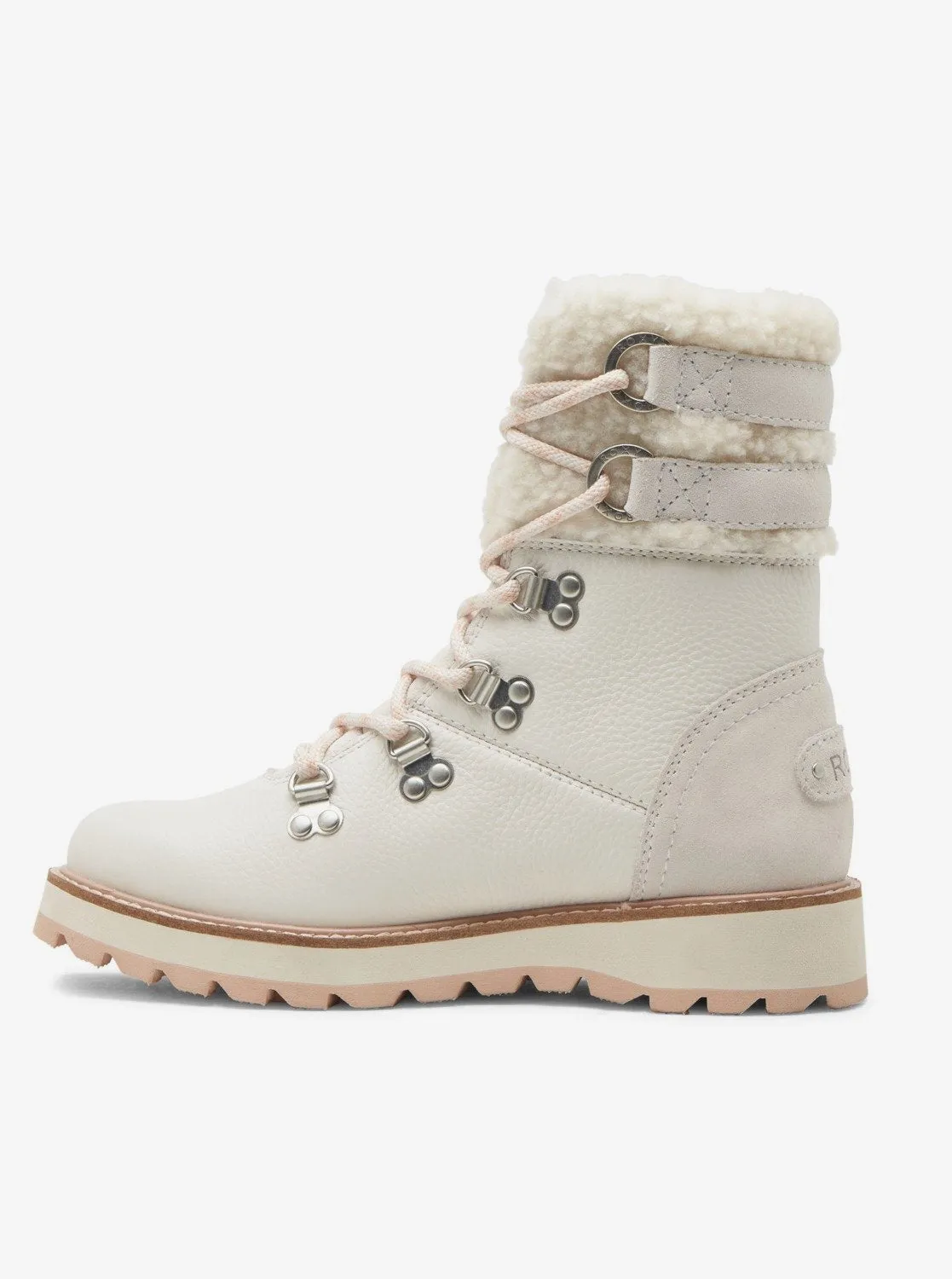 Brandi Lace-Up Boots - Off White