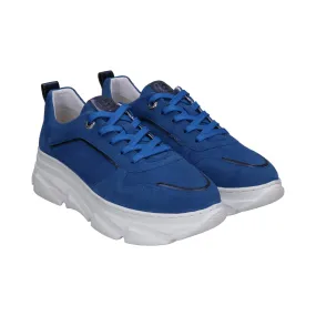 bugatti Blue Suede Leather Sneakers