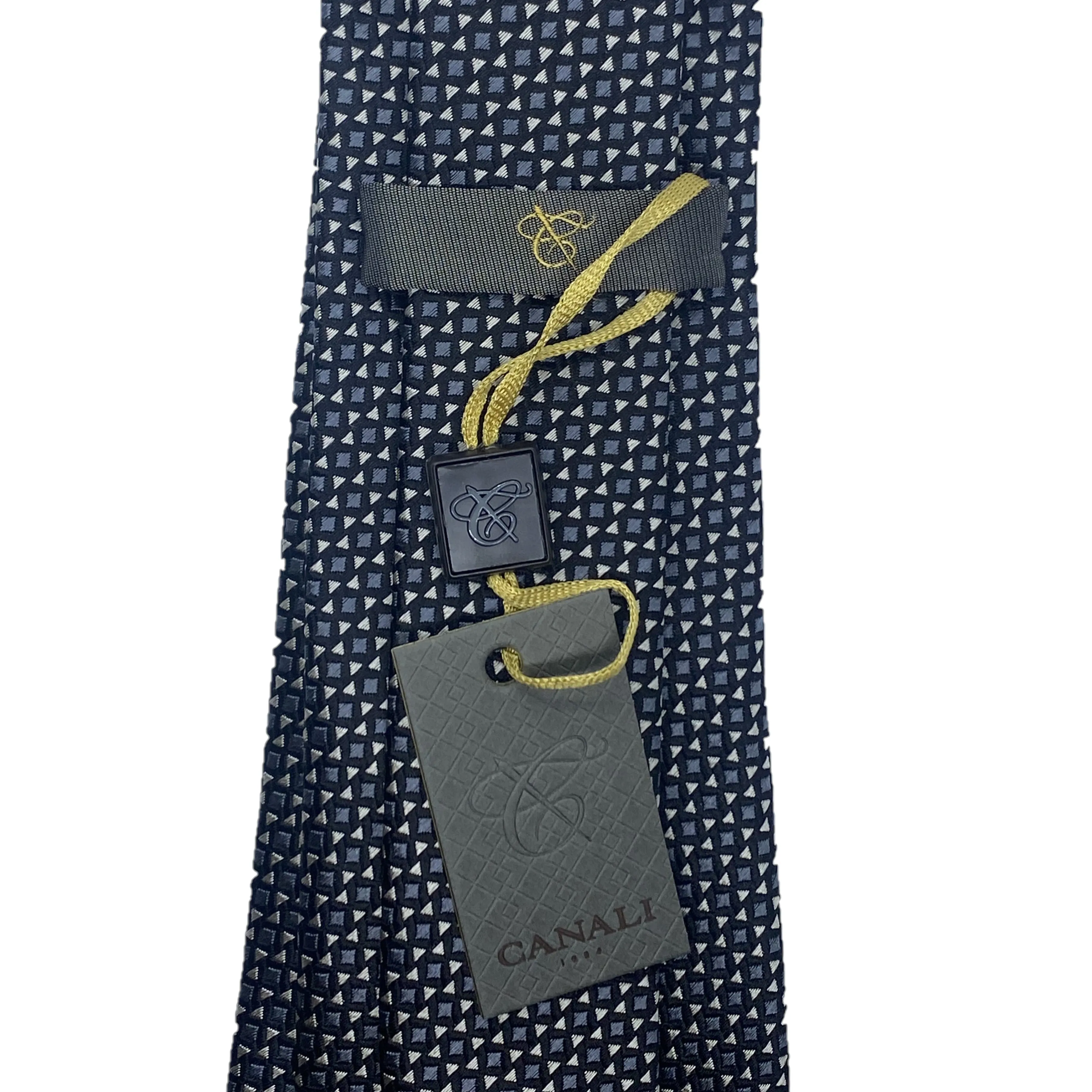 Canali Charcoal Print Tie