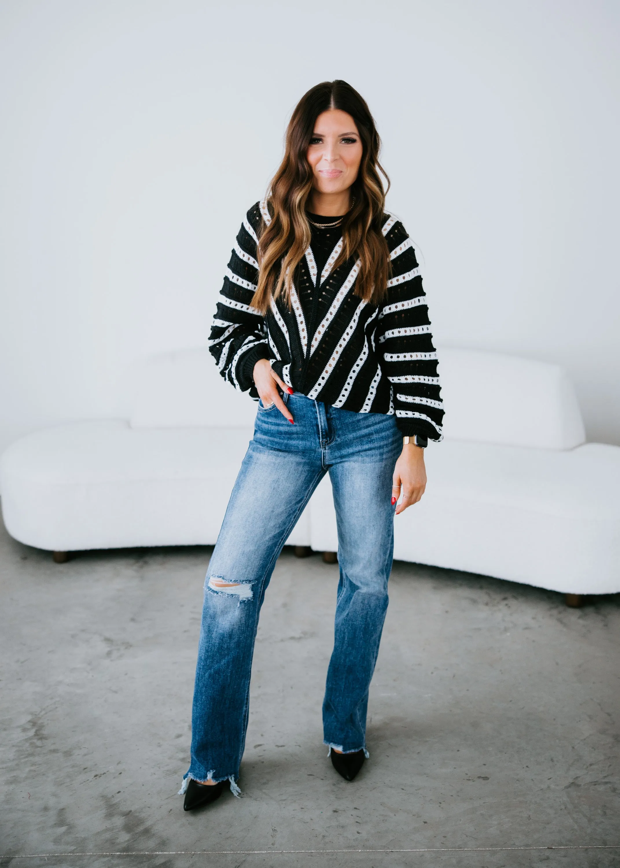 Chace Chevron Knit Sweater