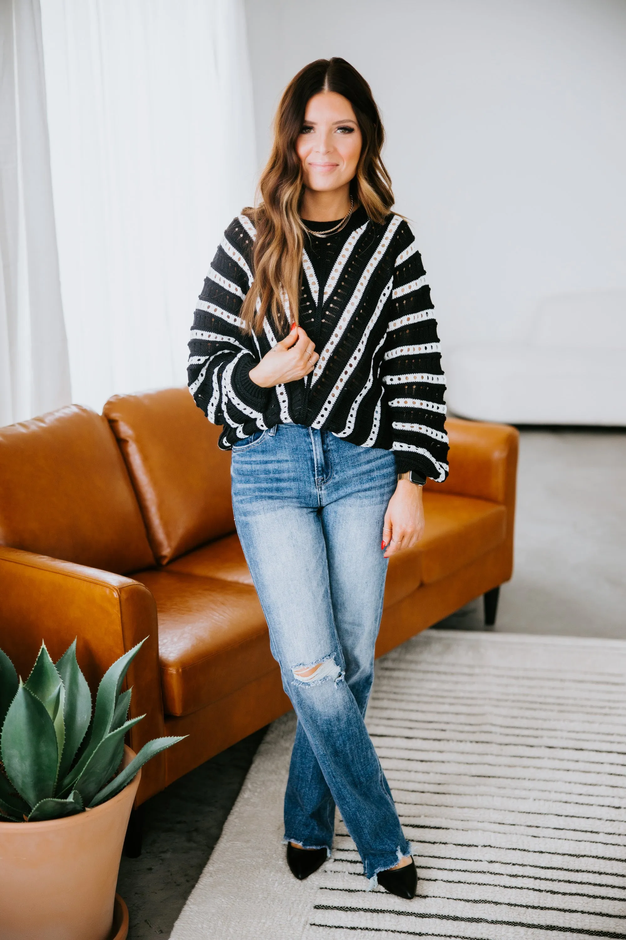 Chace Chevron Knit Sweater