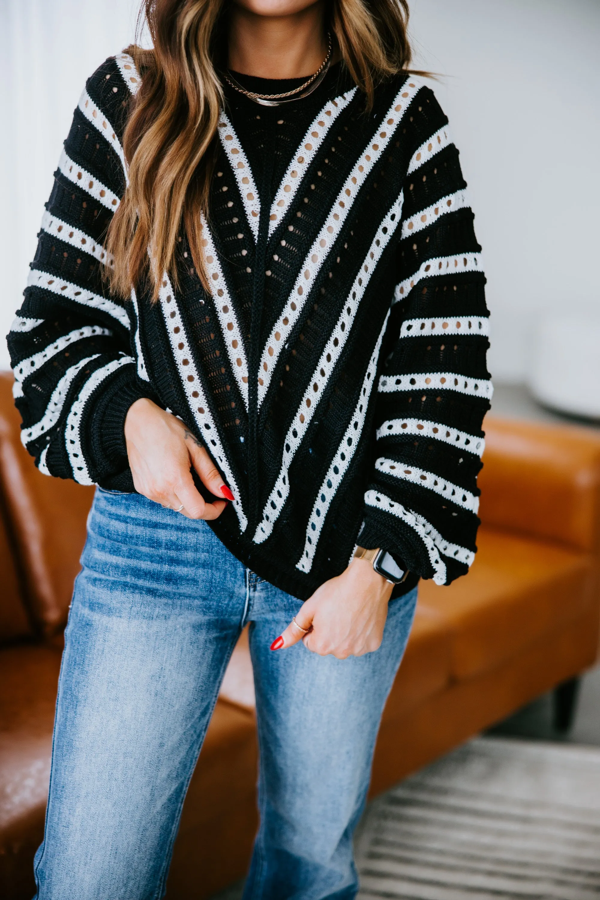 Chace Chevron Knit Sweater