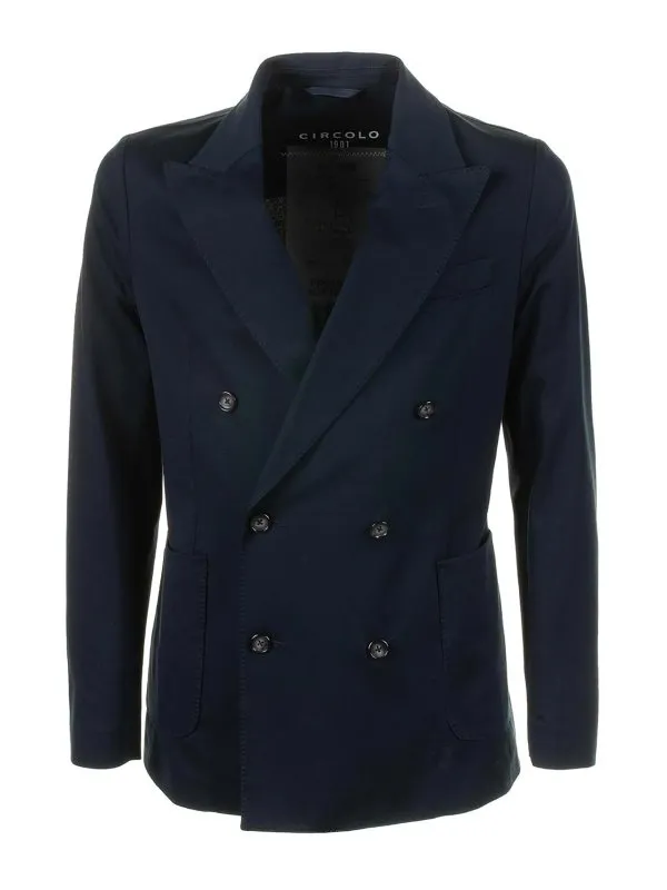 Circolo 1901 Navy Blue Double-breasted Jacket