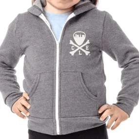 CLE Logo Full-Zip Hoodie - Toddler - Grey-