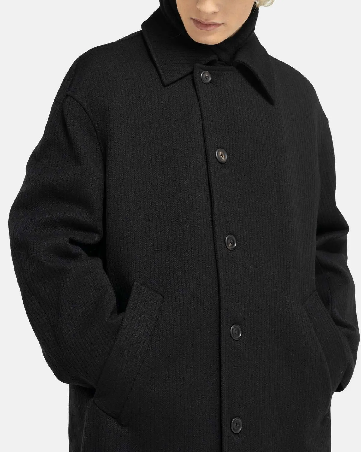 Collapse Car Coat - Black