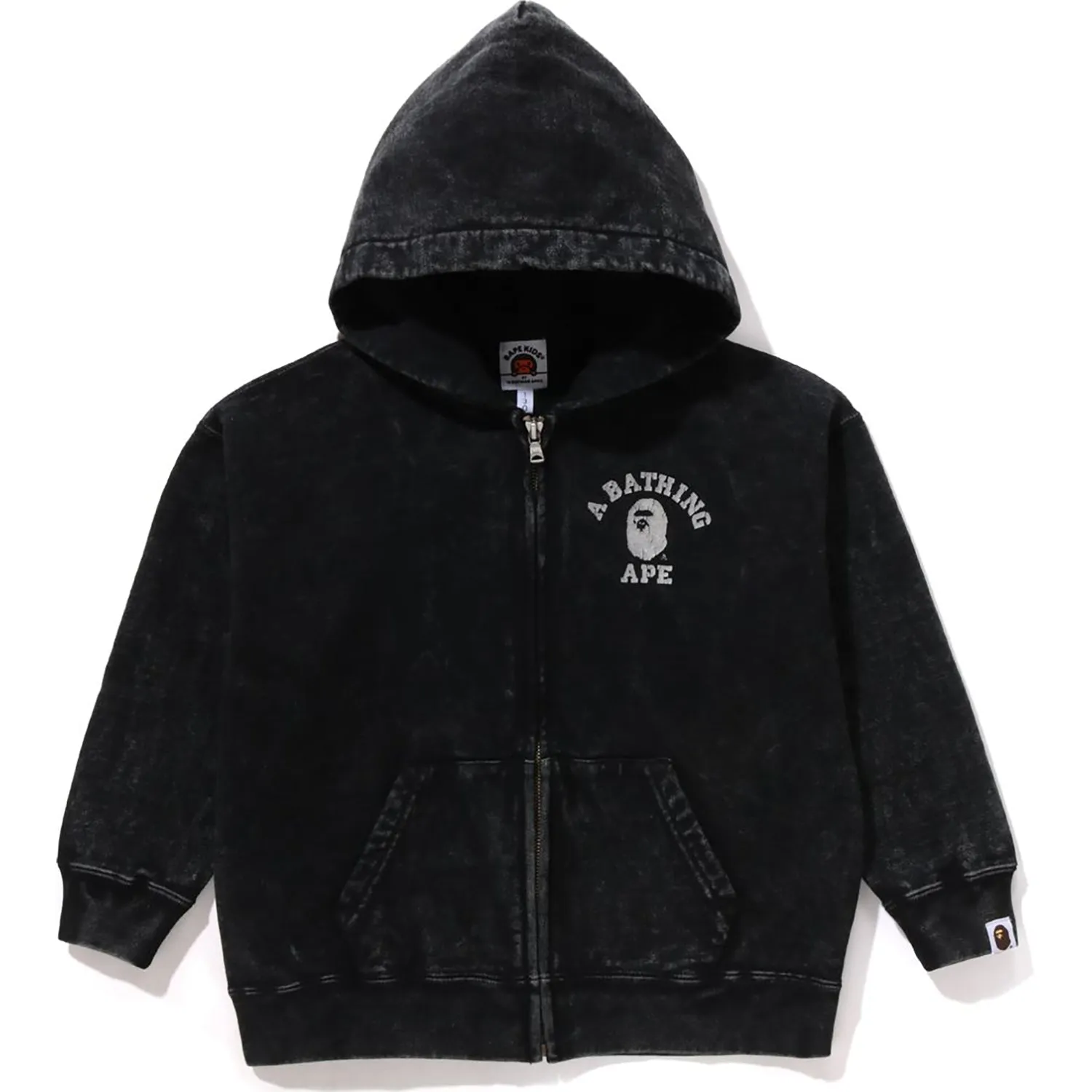 COLLEGE OVERDYE ZIP HOODIE RELAXED FIT KIDS