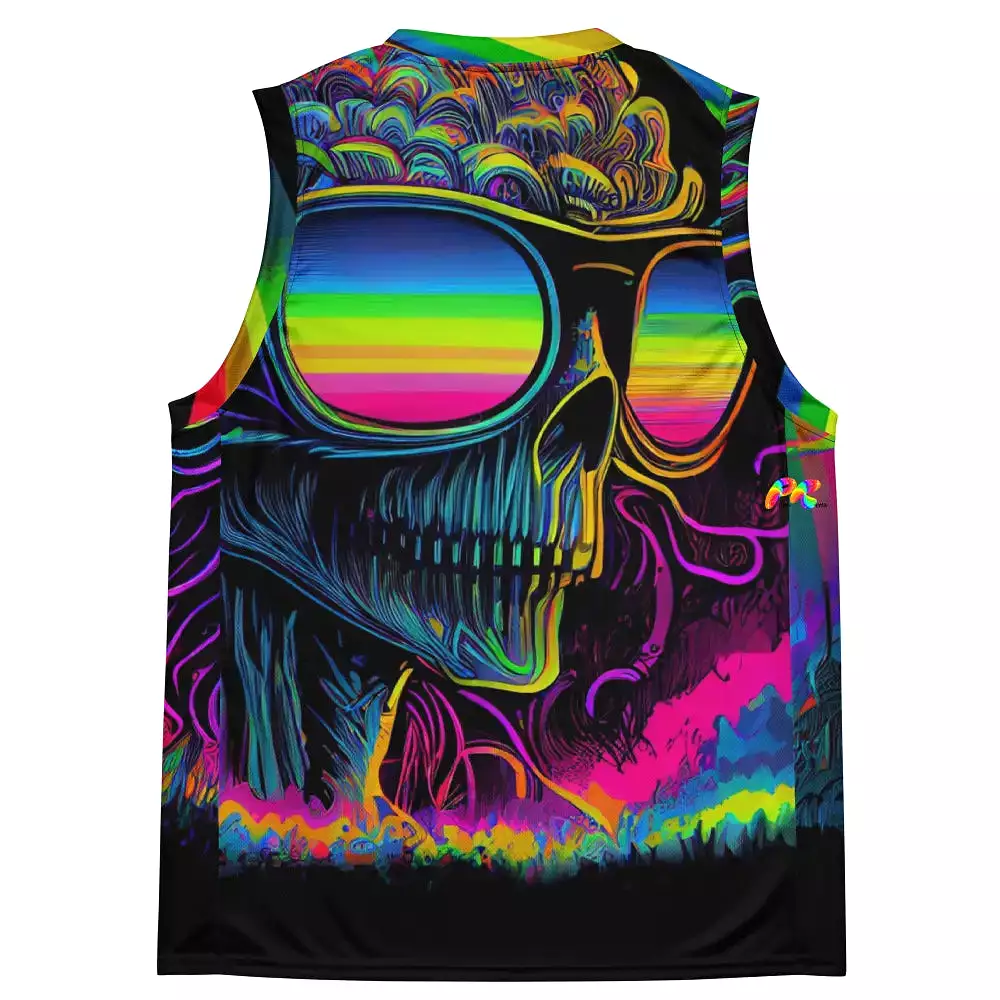 Cool Alien Rave Basketball Jersey