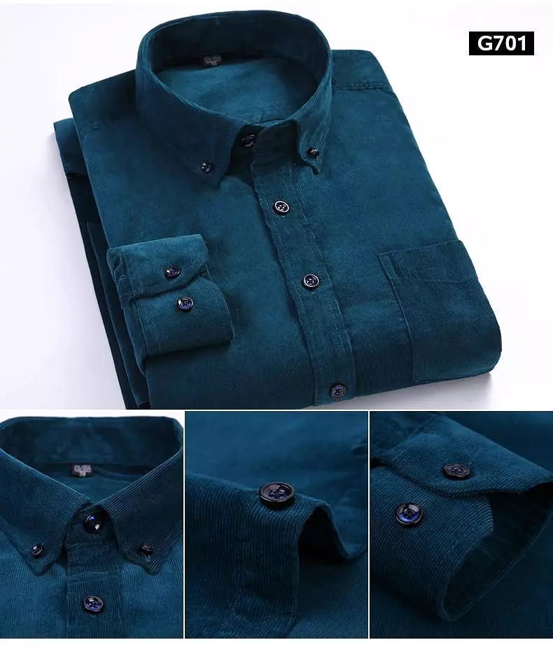 Cozy-Up Men Corduroy Shirts