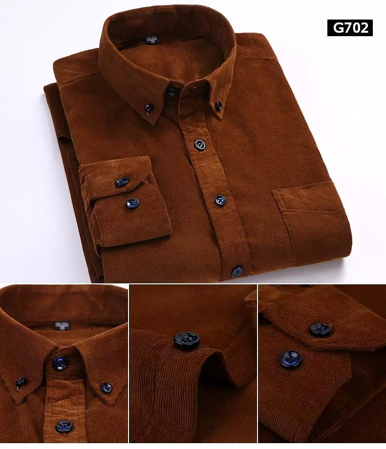 Cozy-Up Men Corduroy Shirts